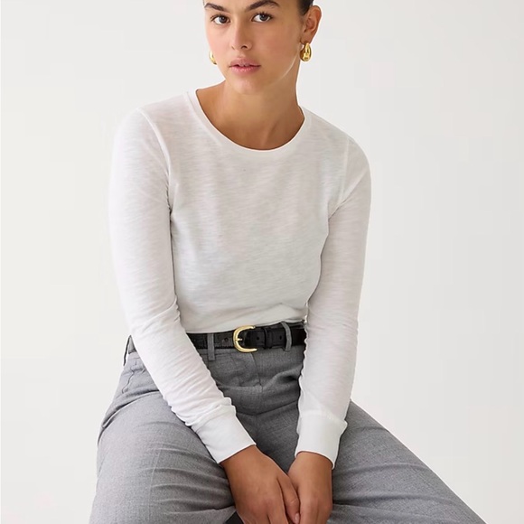 J. Crew Tops - J. Crew White Long Sleeve Tee